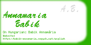 annamaria babik business card