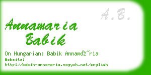 annamaria babik business card